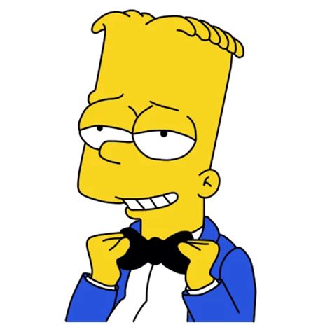 Bart Simpson Tuxedo and Bow Tie - Sticker Mania