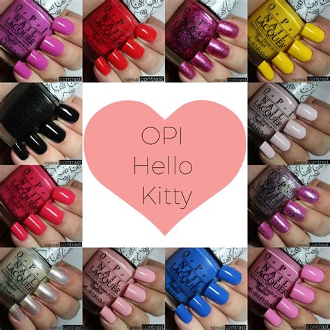 OPI Hello Kitty Nail Polish Collection: Swatches & Review • Casual Contrast