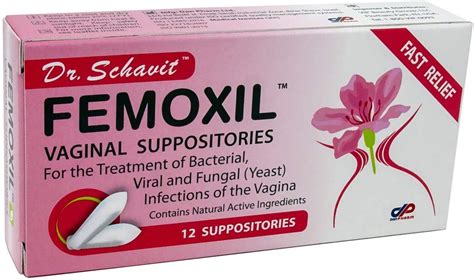 Dr. Schavit FEMOXIL Vaginal Suppositories - Natural Plant-Based Formula for The Treatment of ...