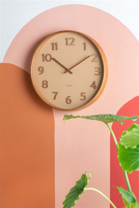 Horloge ronde en bois pure grain (40 cm)