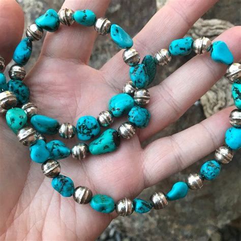 Navajo Pearls Necklace Turquoise Necklace . Native American | Etsy | Turquoise jewelry native ...