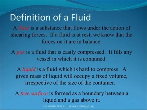 Fluid properties