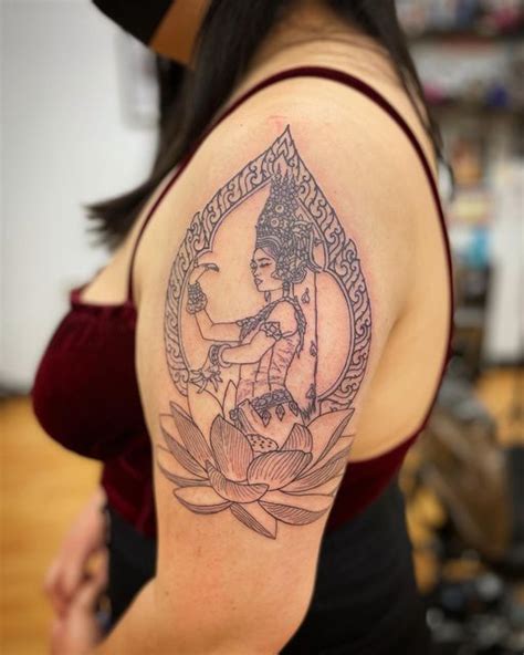 RubyStar_Ink on Instagram: "Apsara goddess in a lotus 🇰🇭 can’t wait for our next session ...