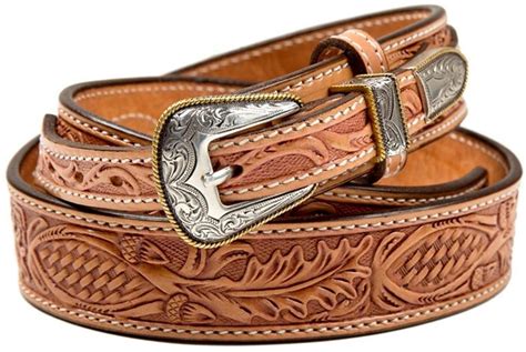 Schaefer Outfitter Western Belts for Men, Classic Ranger Mens Belt in Vegetable Tanned Leather ...