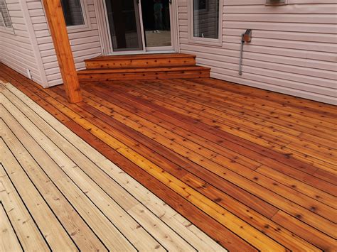 How To Stain A Cedar Deck — Sand & Stain