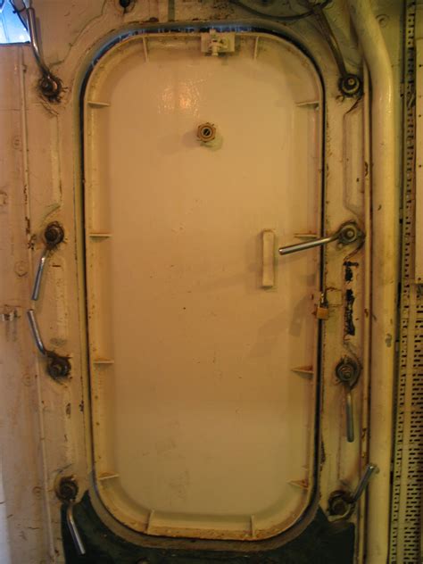 Image*After : photos : iain submarine naval ship door iron heavy solid rivets handle