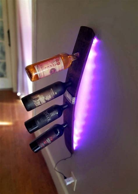 Light Up Wine Stave Wine Bottle Rack Wine Bottle Holder | Etsy | Wine bottle holders, Wine ...