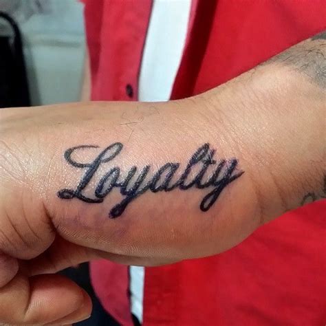 Loyalty Tattoo Ideas Gallery in 2020 | Loyalty tattoo, Courage tattoos, Wrist tattoos words