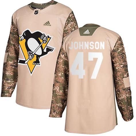 Adidas Pittsburgh Penguins Men's Adam Johnson Authentic Camo Veterans ...