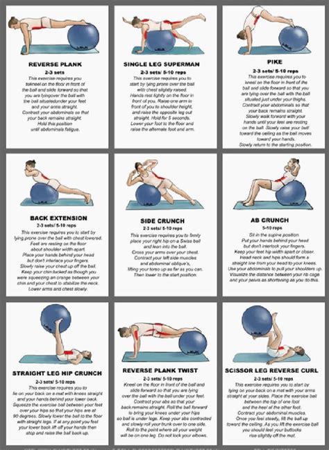 Stability ball exercises 1 | Excercise ball workout, Yoga ball exercises, Stability ball exercises