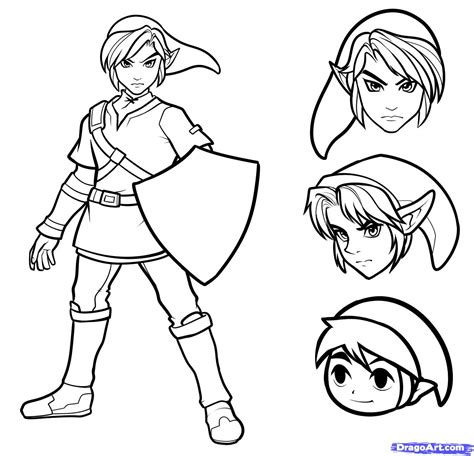 Zelda Link Drawing at GetDrawings | Free download