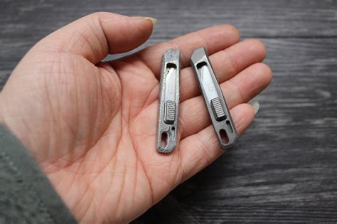 New Titanium Damascus EDC Knife Keychain Tool Convenient Razer | Etsy