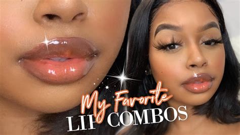 MY FAVORITE LIP GLOSS COMBOS FOR BROWN SKIN! *HIGHLY REQUESTED* - YouTube