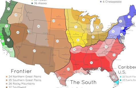 American Regions Map