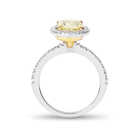 Oval Yellow Halo Diamond Engagement Ring - Gregory Jewellers