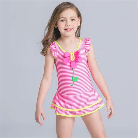 Children's One Pieces Swimwear Girl Baby Swimsuit Floral Bathing Suit ...