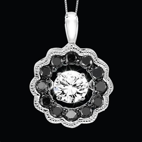 Rhythm Of Love White Gold & Diamond Pendant - Black & White Diamonds | White diamond jewelry ...