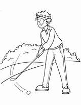 Coloring Pages  Golf Boy sketch template