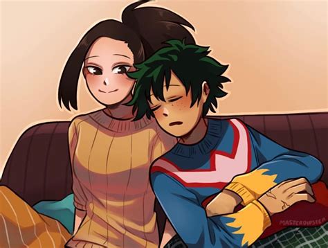 Deku Kissing Momo