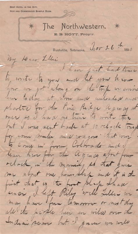 Campaign Letters of Sergeant Michael Conners, D Troop, 7th Cavalry | Army at Wounded Knee