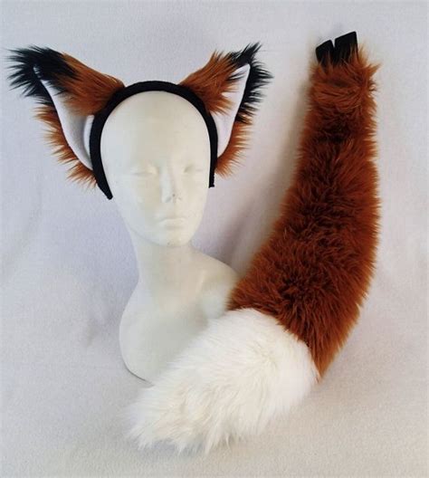 Pawstar Fox YIP Ears & Full Tail Set Unisex Furry Faux Fur - Etsy | Fox ...