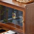 Rustic Modern Standing Wine Rack Shelves with Glass Rack -A-Homary