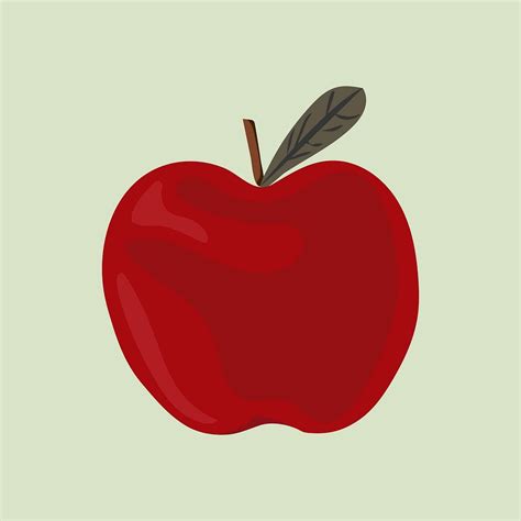 Red apple, aesthetic illustration vector | Premium Vector - rawpixel