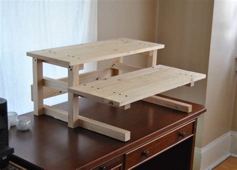 DIY Project Plan, Two Monitor Standing Computer Desk DIY Project Plan ...