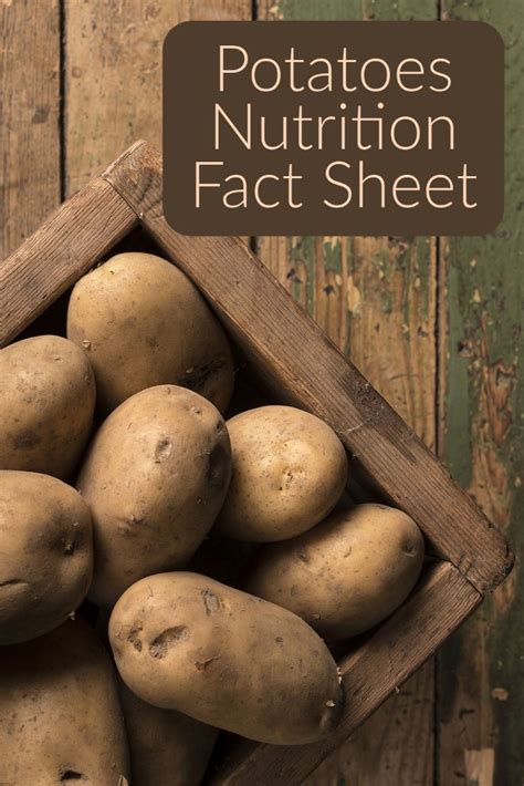 Potatoes Nutrition Fact Sheet | Potato nutrition facts, Nutrition facts ...