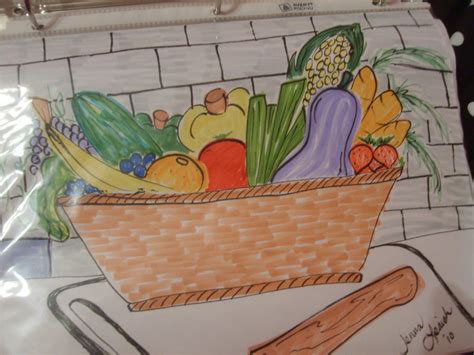 Vegetable Basket Painting at PaintingValley.com | Explore collection of Vegetable Basket Painting