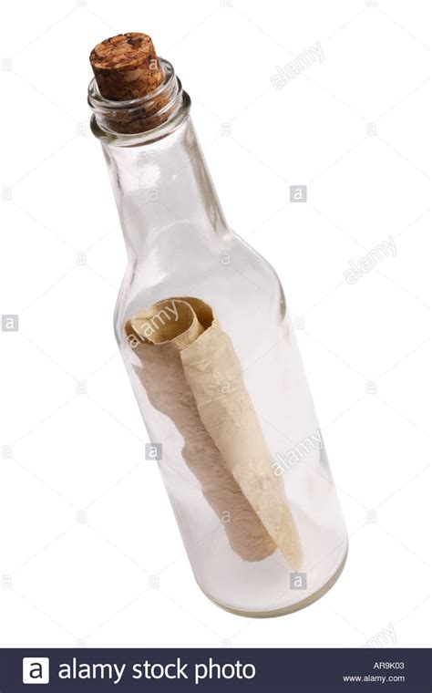 Bottle copyspace environment sea Cut Out Stock Images & Pictures - Alamy