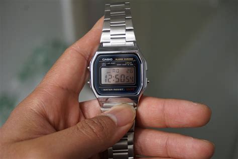 Casio A158W Modified With Rainbow Digits on Mirrored Lcd - Etsy