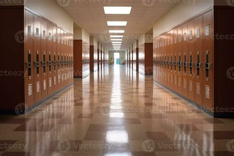 empty school hallways filled with lockers 25035353 Stock Photo at Vecteezy