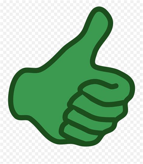 Hand Like Thumb Up Confirm - Green Thumbs Up Clip Art Emoji,Thumbs Down Emoji - free transparent ...