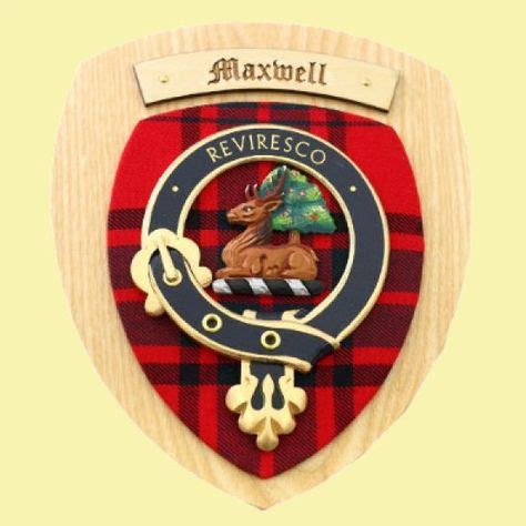 Maxwell Clan Crest Tartan 7 x 8 Woodcarver Wooden Wall Plaque | Wooden wall plaques, Wall plaques