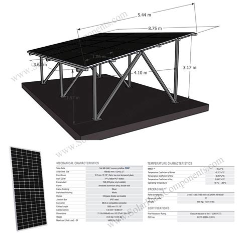 Solar panel car parking for four cars project