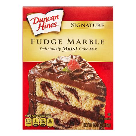 Duncan Hines Signature Layer Cake Mix Fudge Marble 15.25 Oz - Walmart.com