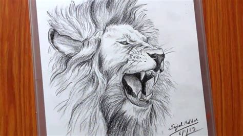 Drawing a Lion || Easy pencil sketch - YouTube