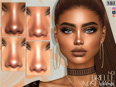 Brielle Nosemask N01 Sims 4 Makeup Mod - ModsHost