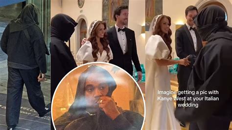 Kanye West crashed the wedding of random couple in Italy, much to the delight of the bride and ...