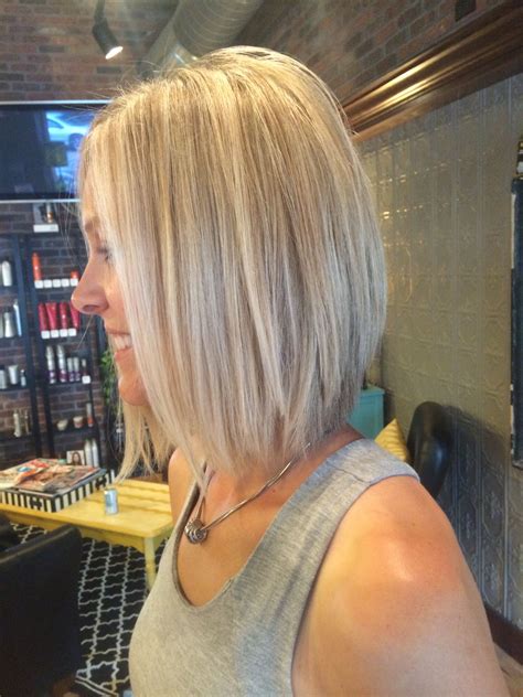 Angled bob #blonde hair | Bob haircut for fine hair, Hair styles ...