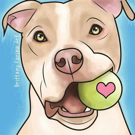 B Farina Art | Cute dog drawing, Pitbull art, Dog drawing