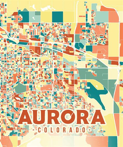 Aurora US map Digital Art by Alexandru Chirila - Fine Art America