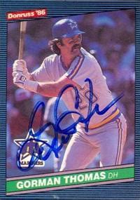 Gorman Thomas autographed Baseball Card (Seattle Mariners) 1986 Donruss ...