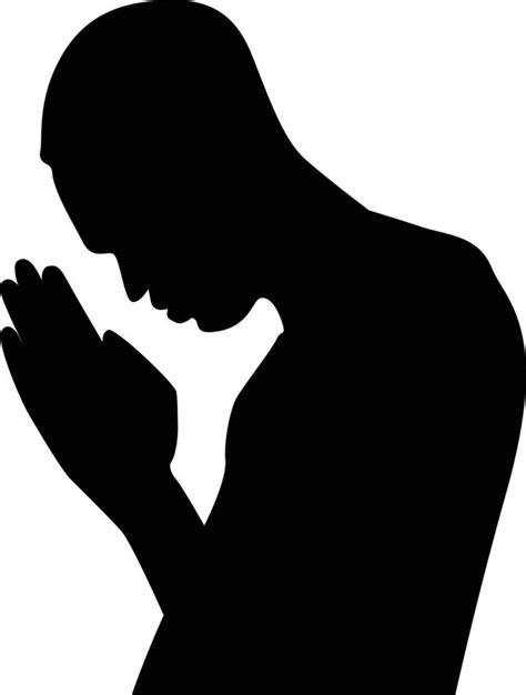 A Silhouette of a Man Praying 21426288 Vector Art at Vecteezy