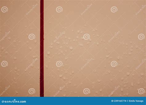 White Shower Wall with Drops of Water on it. a Red Line Across the Wall Stock Photo - Image of ...