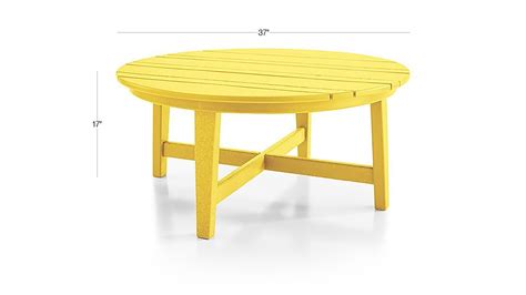 Vista II Lemon Adirondack Coffee Table + Reviews | Crate and Barrel Polywood, Recycle Plastic ...