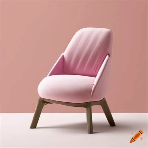 Pastel-colored minimalist art deco chair