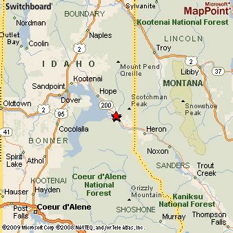 Clark Fork, Idaho Area Map & More