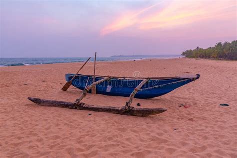 Fishing Boats at Marakolliya Beach, Sri Lanka Stock Photo - Image of ...